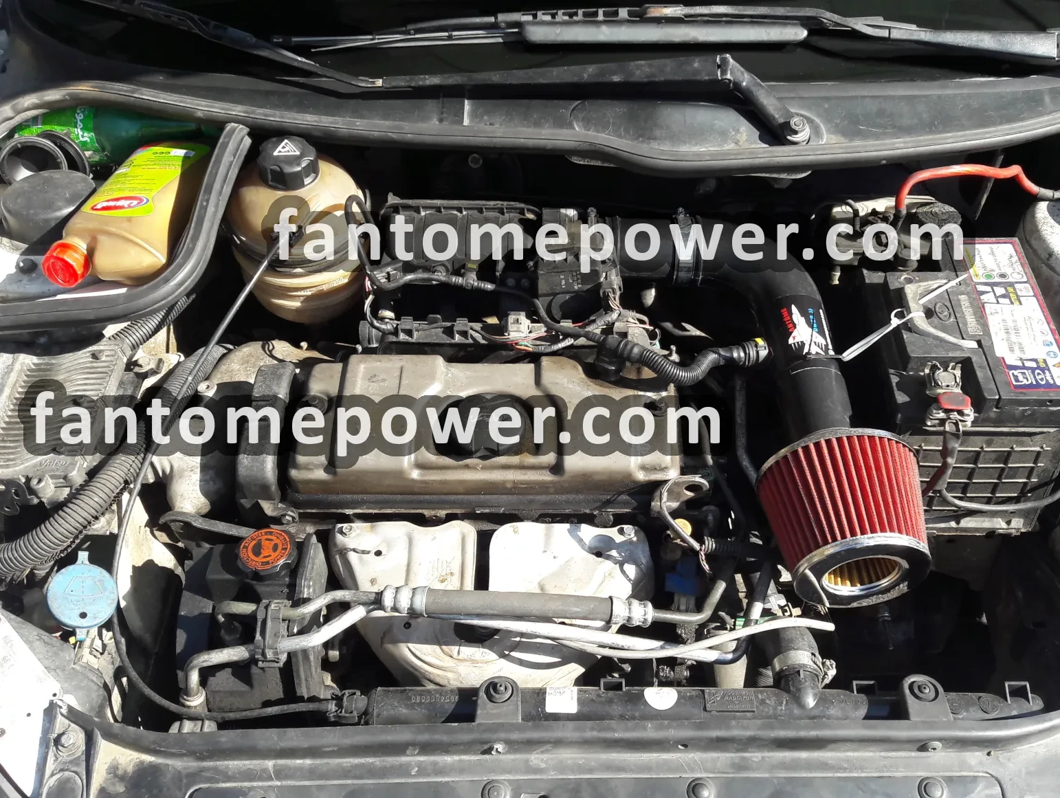installed cold air intake kit on Peugeot 206 1.4 tu3