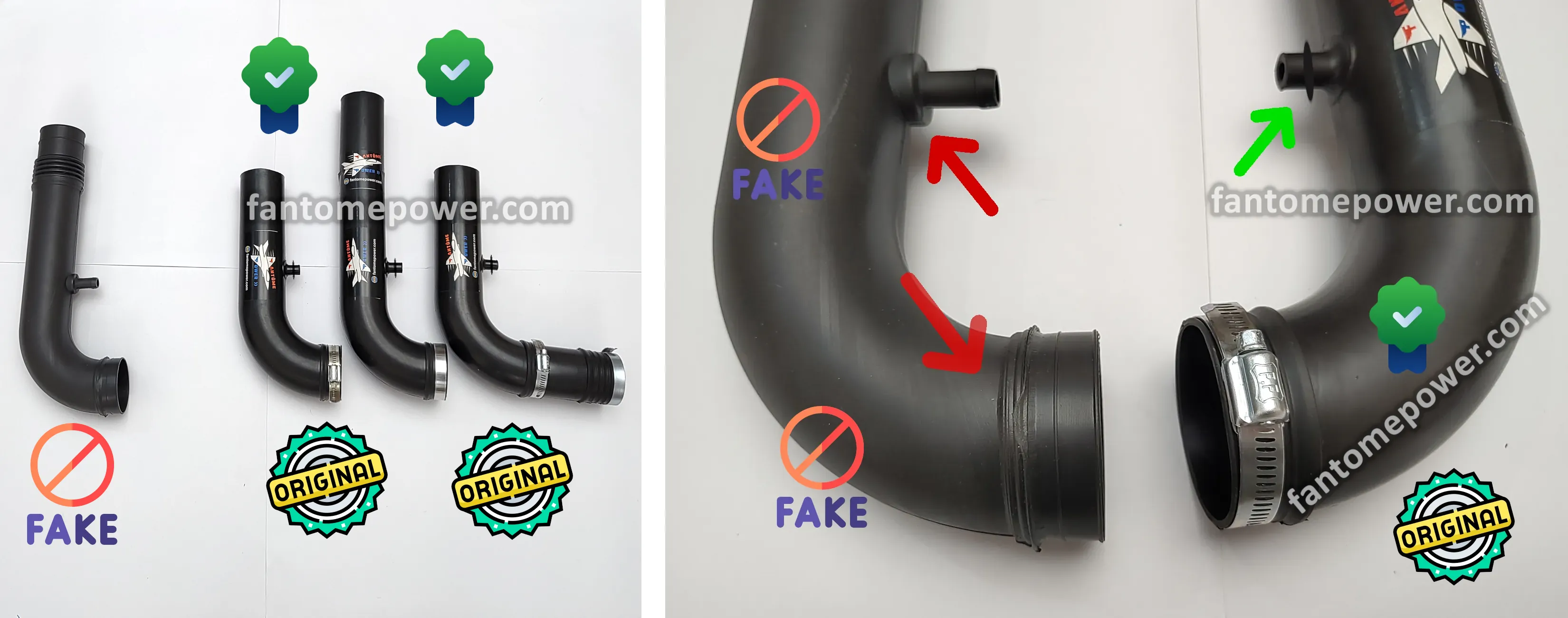 Original air intake kit comparison